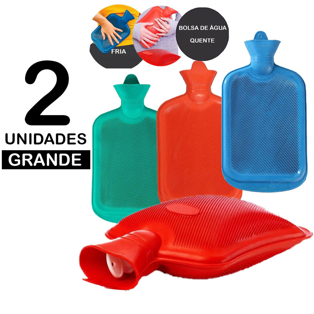 KIT2 Bolsa Grande Termica De Agua Quente Fria Compressa Cólica Dores