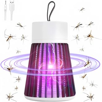 Luminária Anti- Mosquito Repelente Elétrico Lâmpada U.V Armadilha Para Insetos Direto Cabo USB