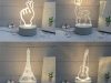 Luminária de Mesa de LED 3D Criativa / Luz Noturna Decorativa