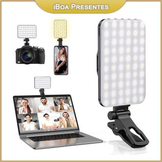 Luz De Led Portátil Para Selfie Com Carregamento De Clipe