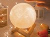 Luz Ins De Claro/Lâmpada De Mesa LED Em Forma De Lua 3D Para Decoração De Cabeceira