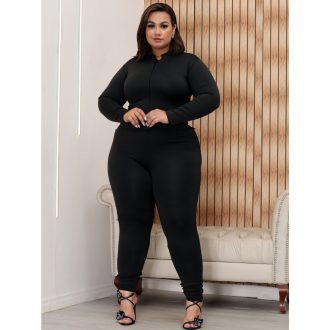 Macacão feminino manga calça longa suplex virginia GG PLUS SIZE tecido suplex festa balada