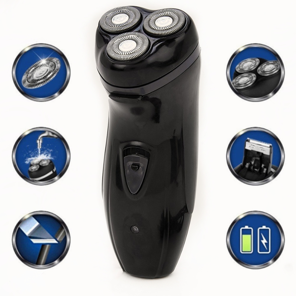 [Máquina De Barbear Masculina Recarregável 220V 4D 3 Cabeças | TDU 220V Homens Elétrico Barbeador De Barba De Cabeça