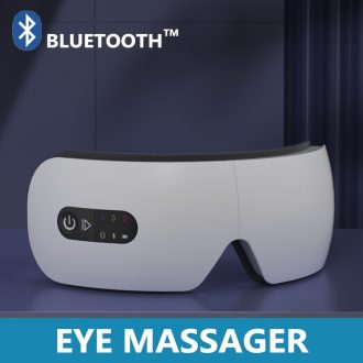 Massagem Dos Olhos Airbag Vibração Compressão A Quente Música Bluetooth Proteção Aliviar Fadiga Visor LED Criança Ou Adulto