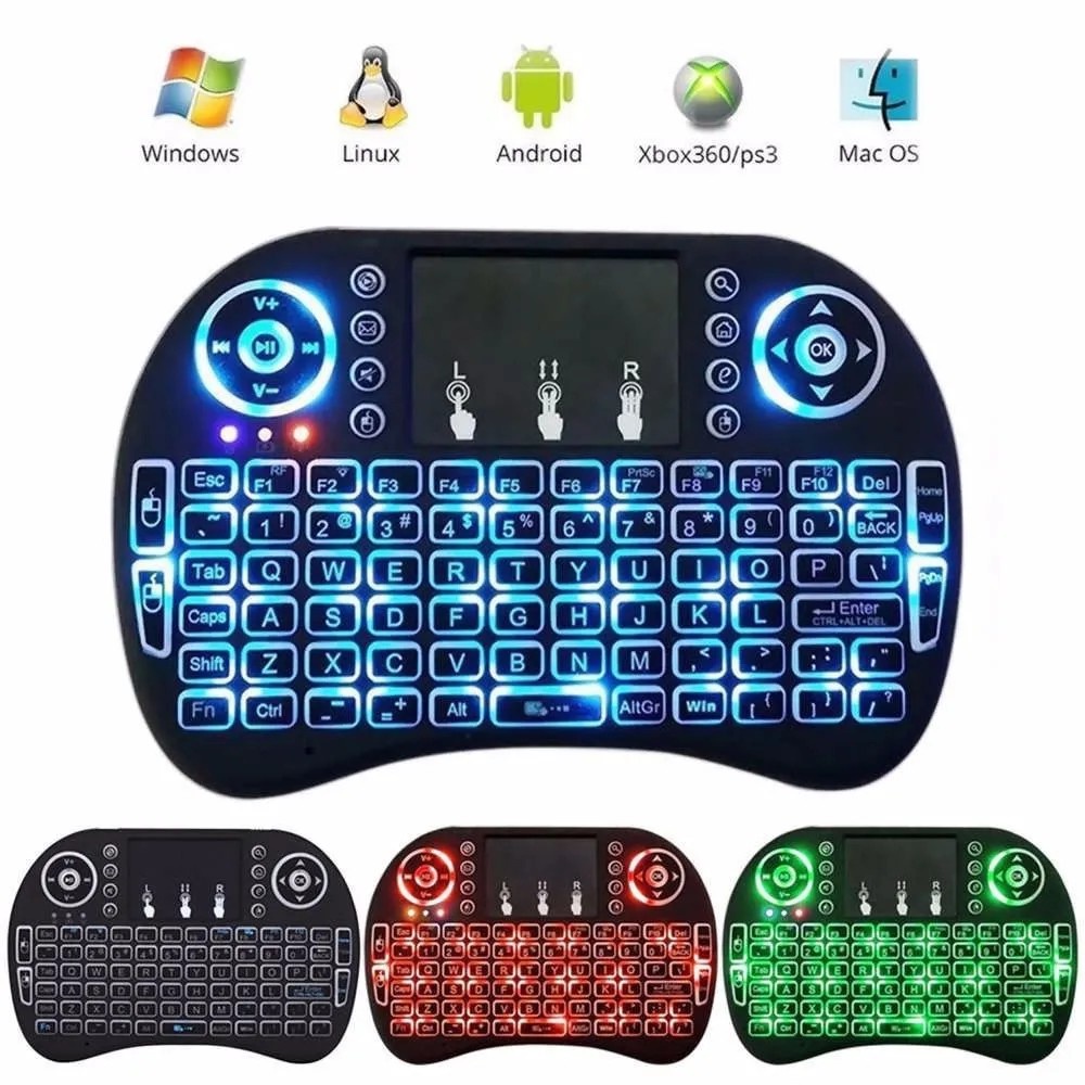 Mini Teclado Controle Sem Fio Para Smart Tv Pc