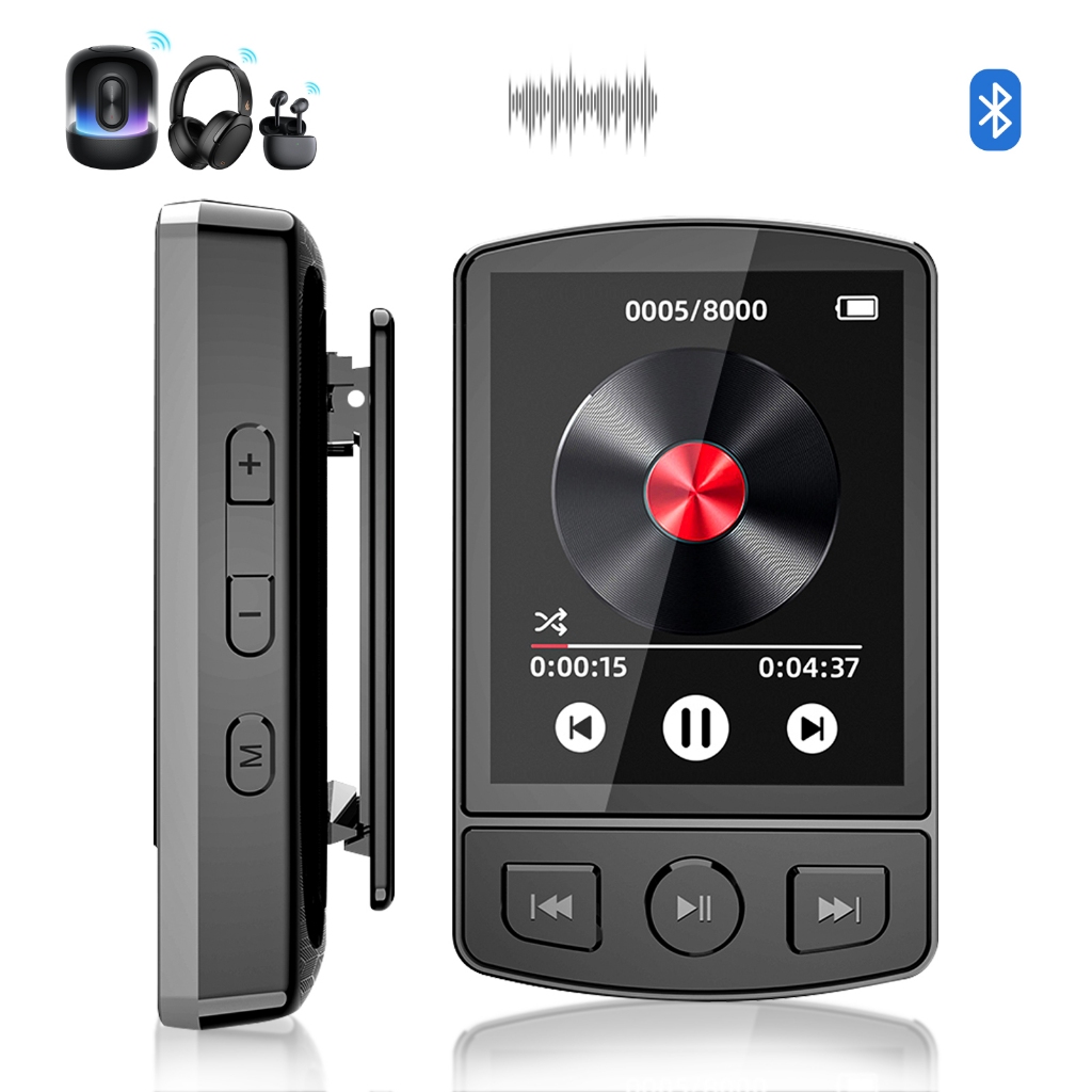 MP3/Mp4 Player , Tela De 1.8 Polegadas Rádio FM Mini Walkman , Clipe De Leitor De Música Esportiva Compatível