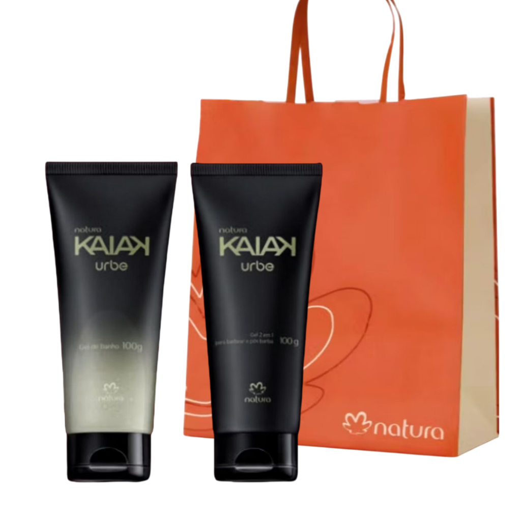 Natura Kaiak Urbe Masculino Gel de Banho 100g e Gel Barbear e Pós Barba 2 em 1