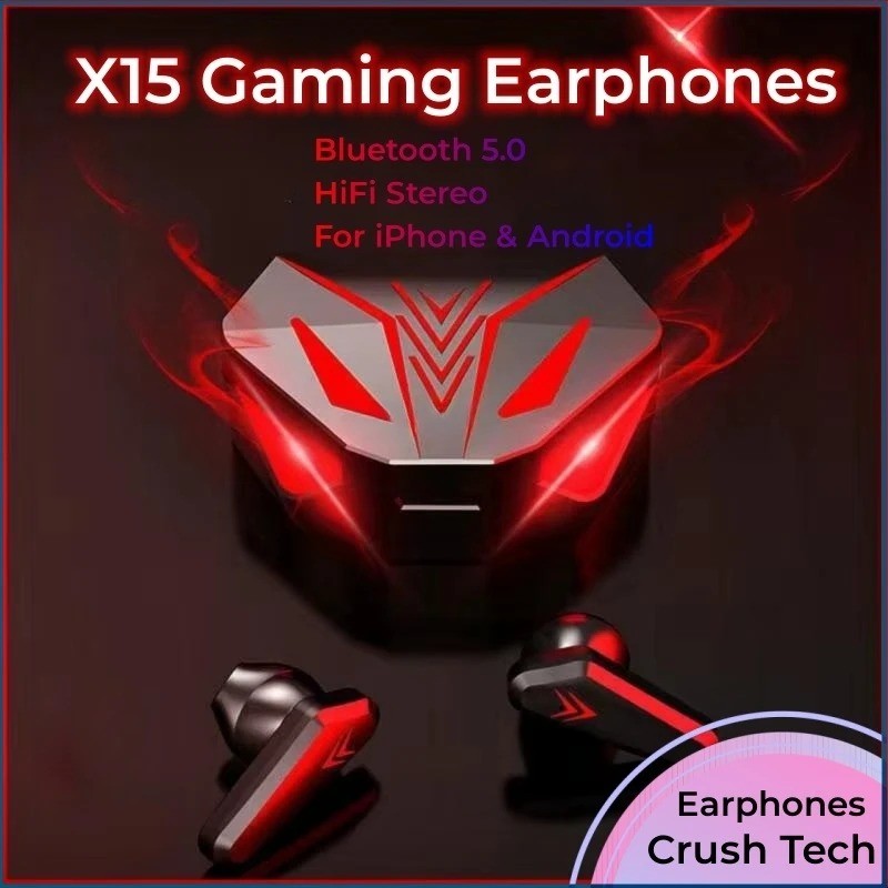 Novo X15 TWS Fones De Ouvido Bluetooth Gamer Sem Fio 65ms De Baixa Latência Com Microfone Handfree