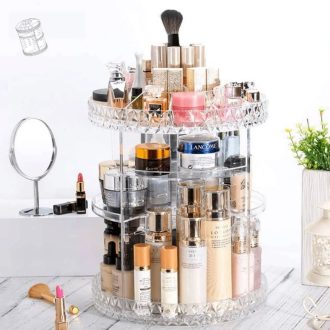 Organizador de maquiagem Acrílico Giratório 360º Suporte Para Cosméticos