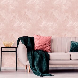 Papel de Parede Cimento Queimado Rosé Decoração Quarto 50x50cm