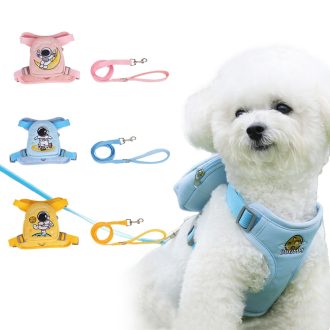 Peitoral Coleira Com Guia e Bolsa Removível Para Cachorro Pet Cães Pequenos E Médios Gato De Viagem-Y12
