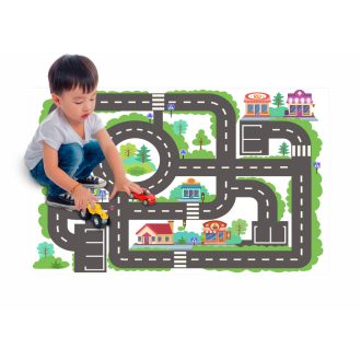 Pista de Carros Hot Tapete interativo Lona para Crianças Brincar 100cm x 60cm