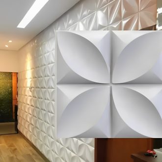 Placa Decorativa 3D em PVC Decoracão Para Parede 25x25 cm