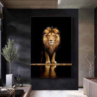 Quadro decorativo 100x70 com Moldura Grande Alta Resolução Para Sala Quarto Escritório Decoração