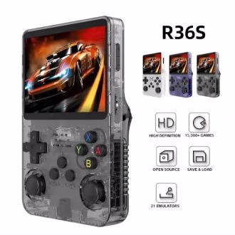 R36S 64GB 15000 + Jogos Retro Console De Videogame Portátil 3.5 Polegada Tela IPS Player Criança Bolso Leitor Vídeo Sist