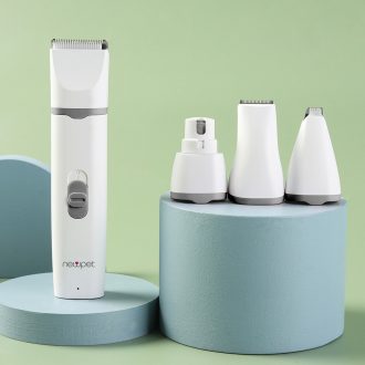 （Spot Brasil）4 em 1 pet grooming trimmer Kit Maquina De Tosa Pet Recarregável Aparadora Profissional Cachorro Gato Baixo Ruído Sem Fio kit De Aparador Elétrico De Pele De Pata De Cão Para