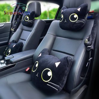 Superauto Carro Travesseiro Pescoço Cabeça Gato Dos Desenhos Animados Encosto De Viagem Cinto De Segurança Alças De Ombro Reversa Cobre