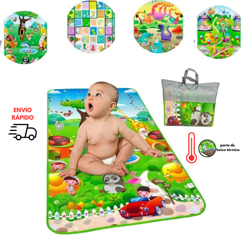 Tapete de Atividades Térmico Infantil Bebê Gigante Tatame Criança