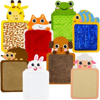 Tapetes Sensoriais De Feltro Para Crianças Autistas , Telhas De Cognição De Animais De Desenho Animado , Almofadas Texturizadas , Brinquedos De Educação Pré-Escolar De Desenvolvimento