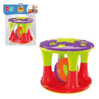 Torre KIT 3 Chocalho Com Bolinha Colorida Bebe Criança Infantil Educativa Pedagógica