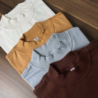 Tshirt Gola Alta Feminina Lisa 100% Algodão Blusa Casual Estilosa
