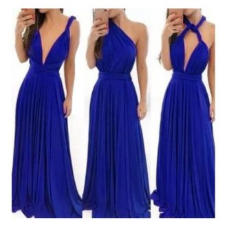 Vestido Longo Feminino Varias Formas Multiuso Festa Casamento formatura 20% Desconto Somente na Shopee