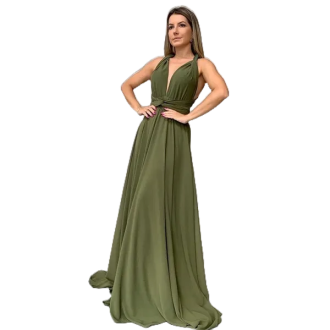 Vestido Longo Feminino Varias Formas Multiuso Festa Casamento formatura com 20% De Desconto