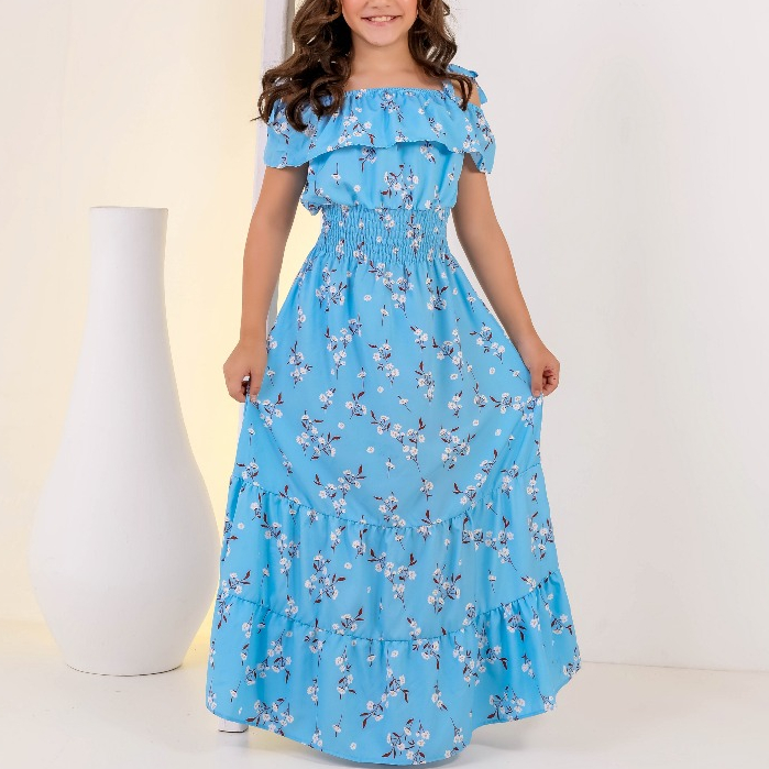 Vestido Longo Menina Juvenil Ciganinha 3 Marias Moda Feminina 10/12/14