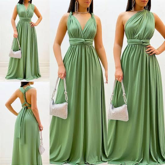 Vestido longo wistlefashion MultiFormas Madrinhas Casamento Festas Formatura Varias Cores