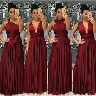 wistlefashion Vestido longo feminino Multiuso Noivas Madrinhas Casamento Eventos Formatura Festas