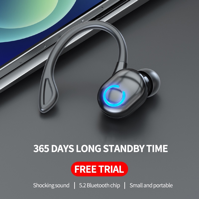 X10 Fone De Ouvido Sem Fio Toque Estéreo Único Fones gamer Negócios Bluetooth Compatível 5.2 Esportes À Prova Dwaterproo