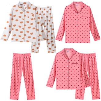 Z&D Lingerie Pijama Feminino Manga longa Aberto Com Botão Sy07