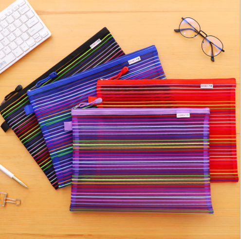 15 Uni Estojo Multiuso Bolsinha Nylon Colorido Estojo Escolar Simples E Barato Promoção