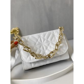 Bolsa Feminina Luxo Alça Corrente de Mão e Transversal
