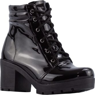 Coturno Feminino Lumiss Salto Grosso Tratorado Bota Cano Curto Confortável Blogueira Moda