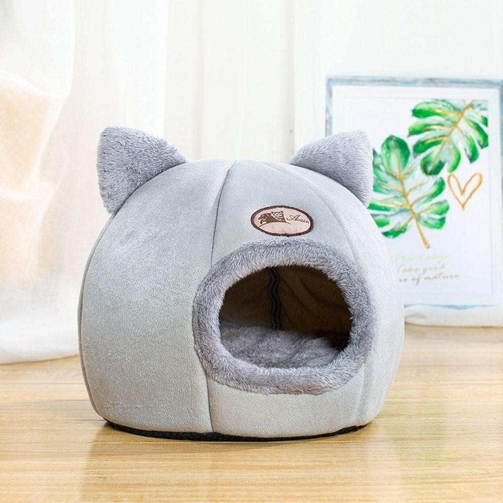 TamanhoXL Cama De Gato Caverna Lavável Inverno Para Gatinho Filhote De Cachorro Cesta Tapete Do Casa