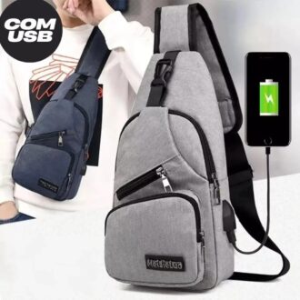 Bolsa Mochila De Peito Tiracolo Pochete Bolsa Impermeável Transversal Masculina