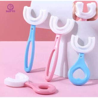 Escova de dentes infantil em forma de U de 360 ​​graus