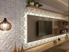 Kit 100 Placas 3D PVC 25x25 cm Revestimento Para Sala Quarto Cozinha
