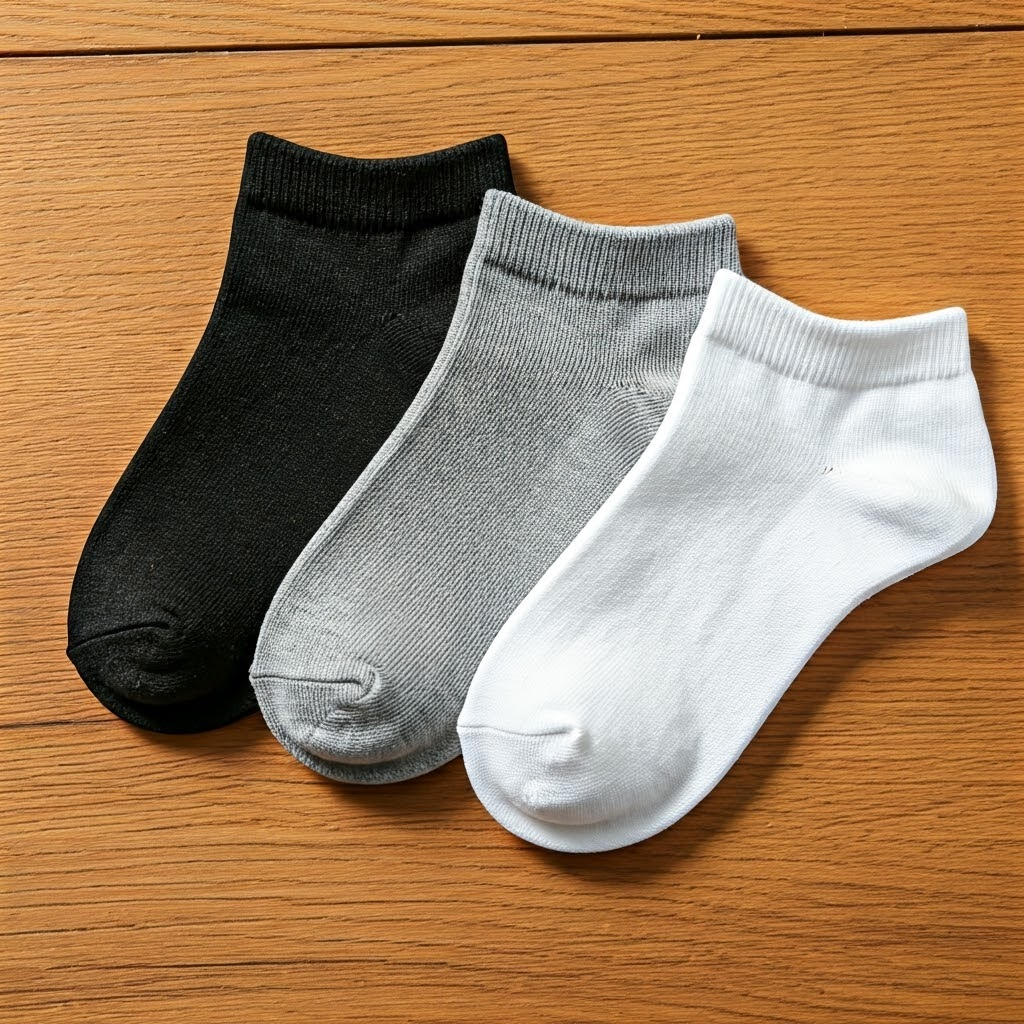 Kit 3 Pares Meia Algodão Básica Cano Curto Conforto Academia Treino Caminhada Exercicio Trabalho