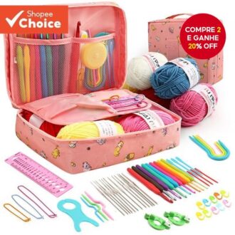 59Pcs Wool Crochet Hooks Artesanato DIY Artesanal Fios de Lã Acessórios de Costura