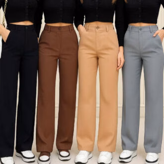 Calça Pantalona Alfaiataria Premium Cintura Alta Com Bolso PROMOÇÃO