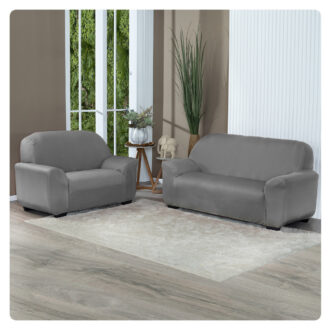 Capa De Sofá 3 E 2 Lugares Lisa Malha Gel