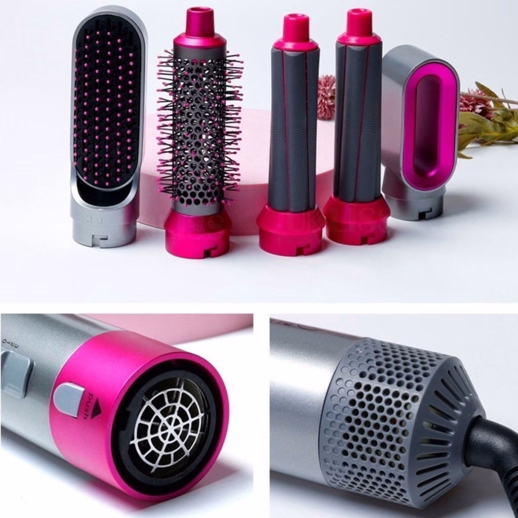 Escova 5 em 1 Secador, Pente, Modelador, Aumenta volume Profissional 110V