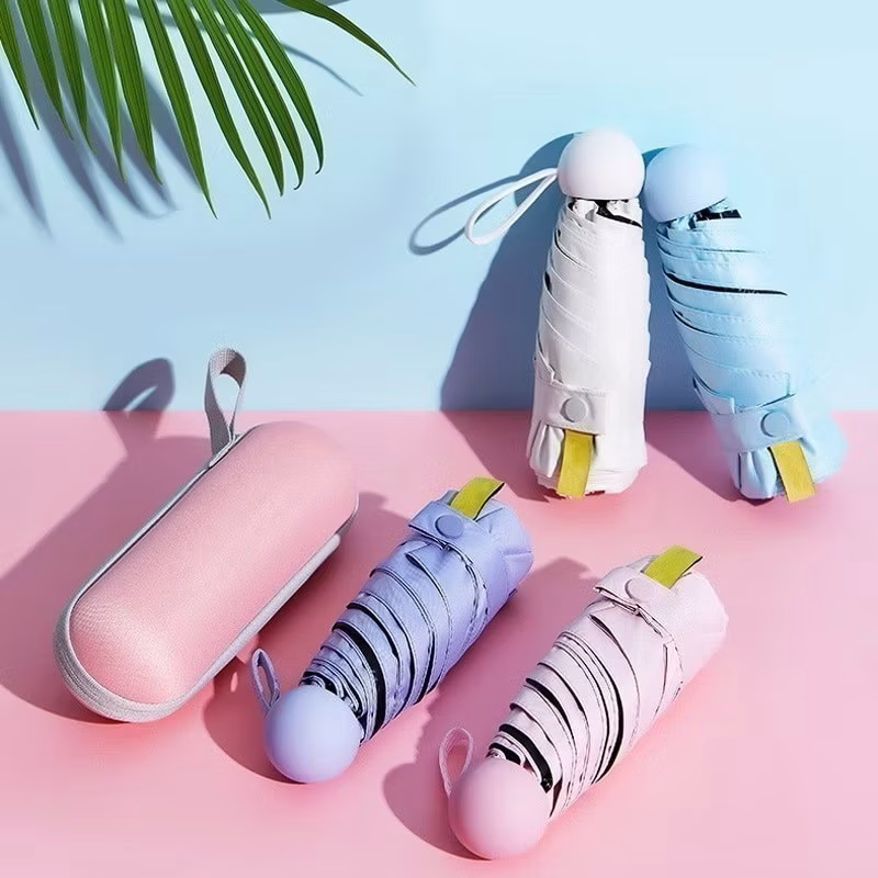 Kit Caixa portátil de armazenamento de mini cápsulas de guarda-chuva anjgg