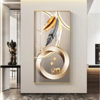 Quadro Decorativo Grande 90x70cm Abstrato Moderno Luxo Sala Quarto PU TOP43