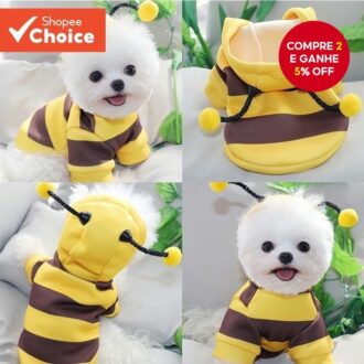 Roupas Para Cães Gatos Cachorros De Outono De Inverno De Estimação Camiseta Transformação De Abelhas