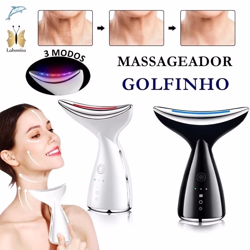 massageador facial com led funciona
