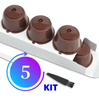 5 KIT Capsula Reutilizável Dolce Gusto Copo Filtro Da Cápsula Café Nescafe Recarregáveis