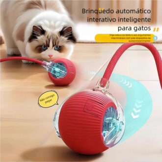 Bola de Brincar Automática para Pets: Simula a Trilha da Presa Natural